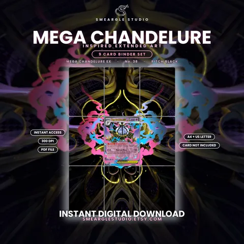 Mega Chandelure ex extended binder art