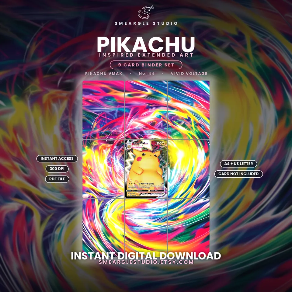 Pikachu VMAX extended binder art