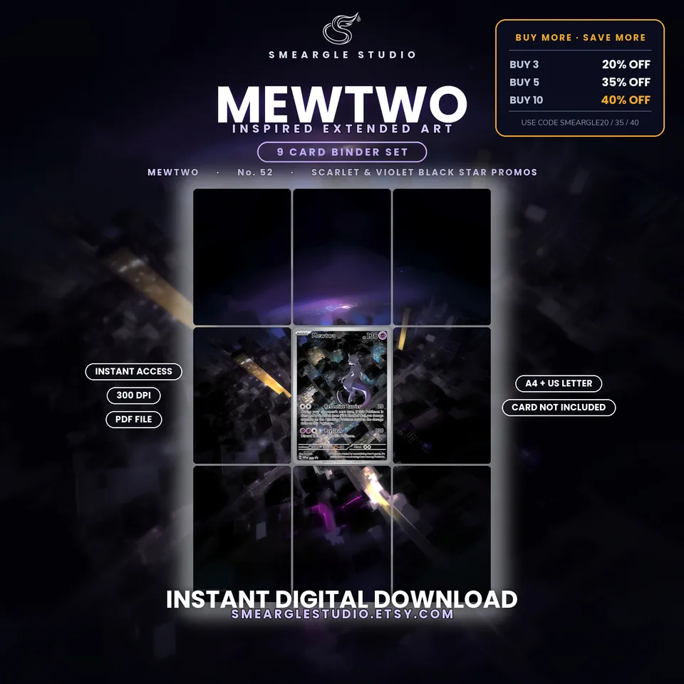 Mewtwo extended binder art