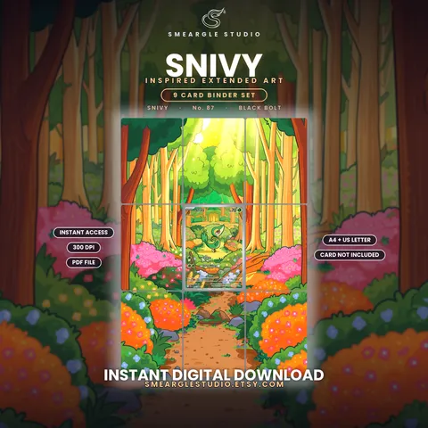 Snivy extended binder art