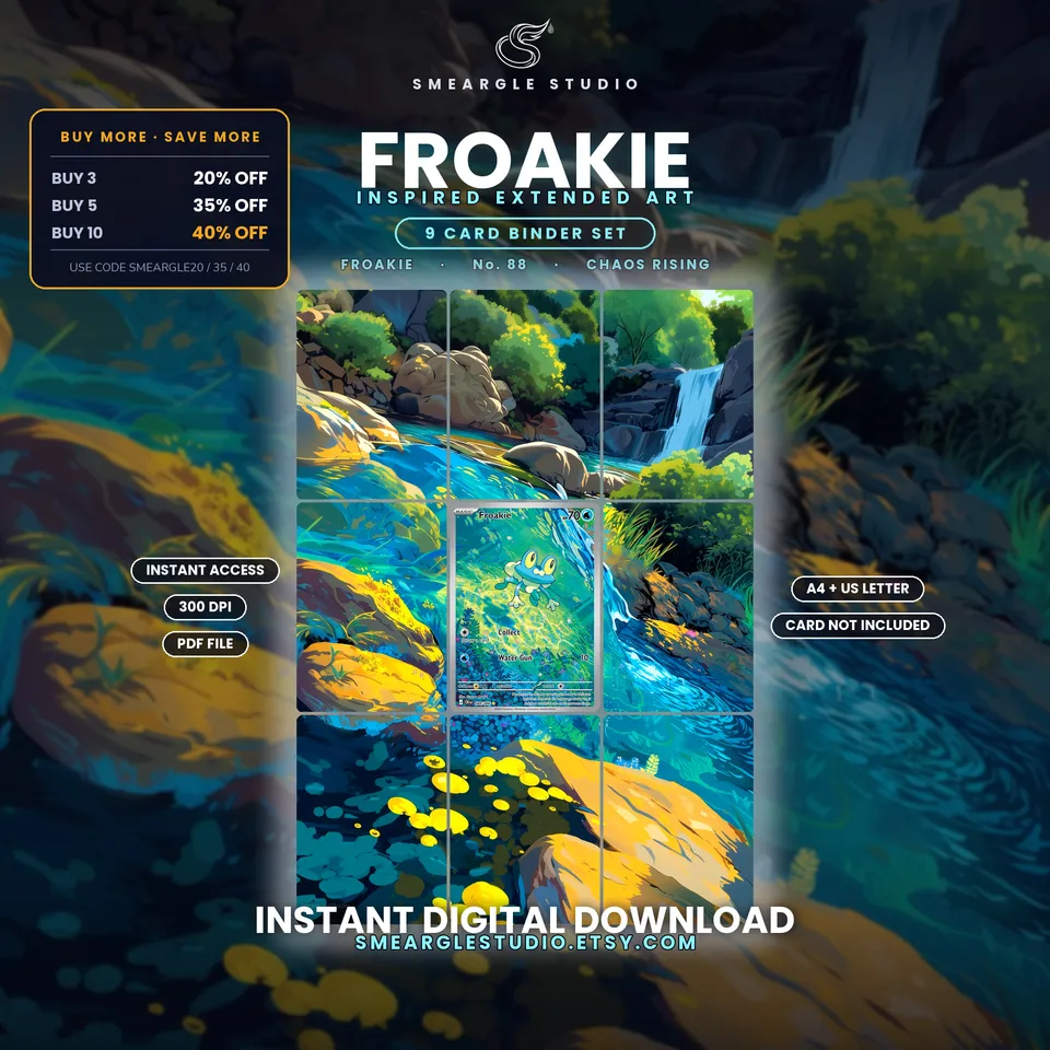 Froakie extended binder art