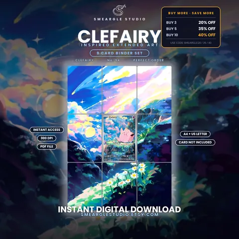 Clefairy extended binder art