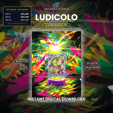 Ludicolo extended binder art