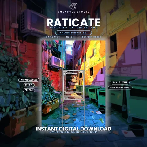 Raticate extended binder art