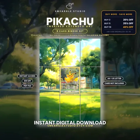 Pikachu extended binder art