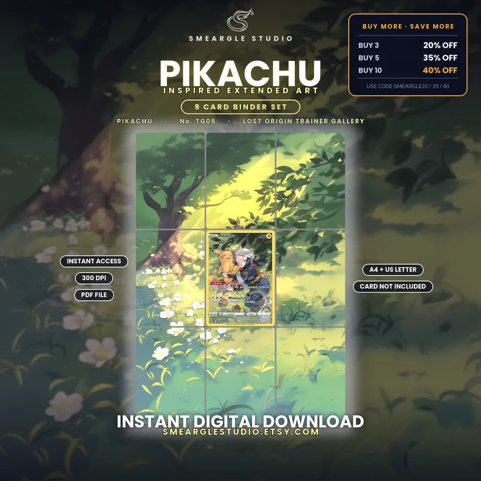 Pikachu extended binder art