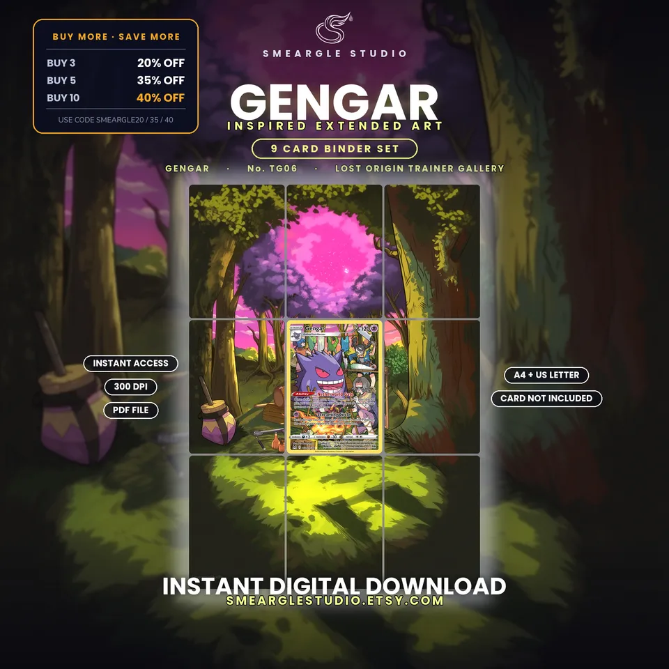 Gengar extended binder art